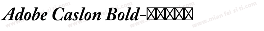 Adobe Caslon Bold字体转换